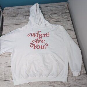 Blink-182 Where Are You? White Hoodie Men Size XL